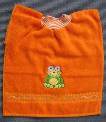 Frosch auf Orange
