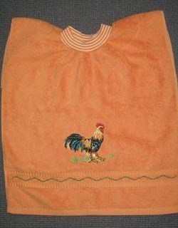 Gockel auf Orange