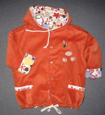 Wendejacke Biene auf Orange