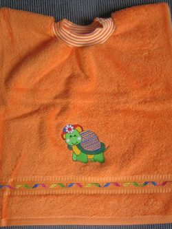 Schildkröte auf Orange