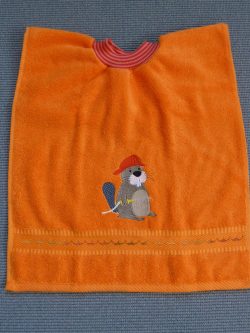 Feuerwehr Biber auf Orange